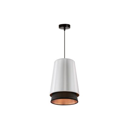 Duolla - Hängeleuchte BELL SHINY 1xE27/15W/230V d 25 cm silbern/schwarz