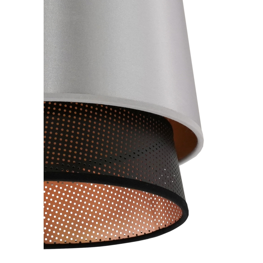 Duolla - Hängeleuchte BELL SHINY 1xE27/15W/230V d 25 cm silbern/schwarz