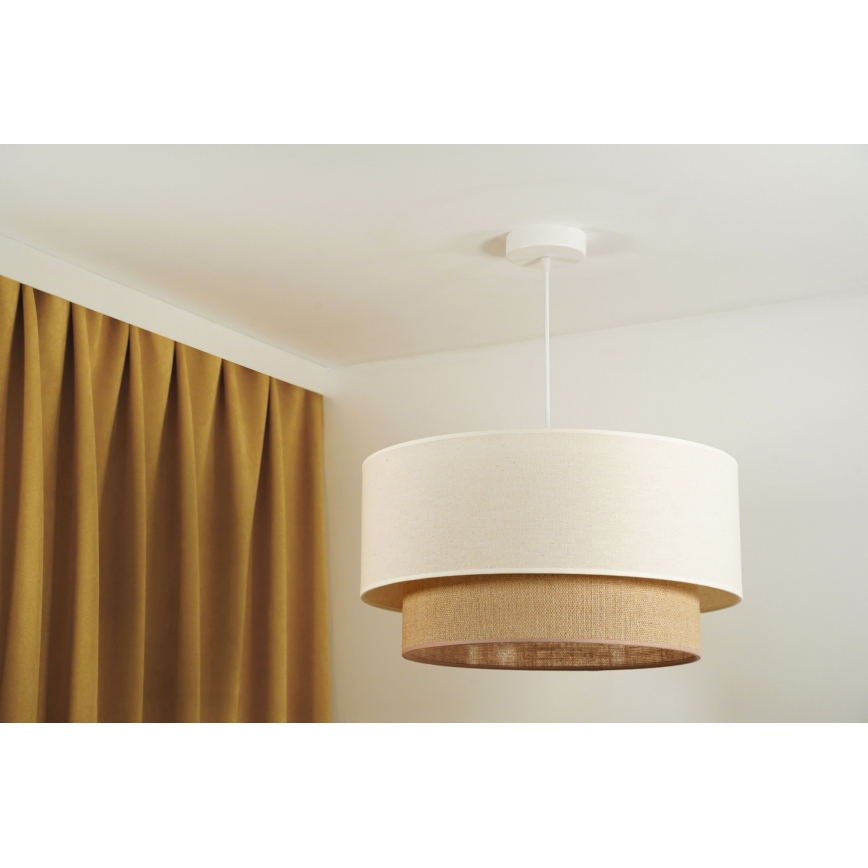 Duolla - Hängeleuchte BOHO 1xE27/15W/230V beige/braun
