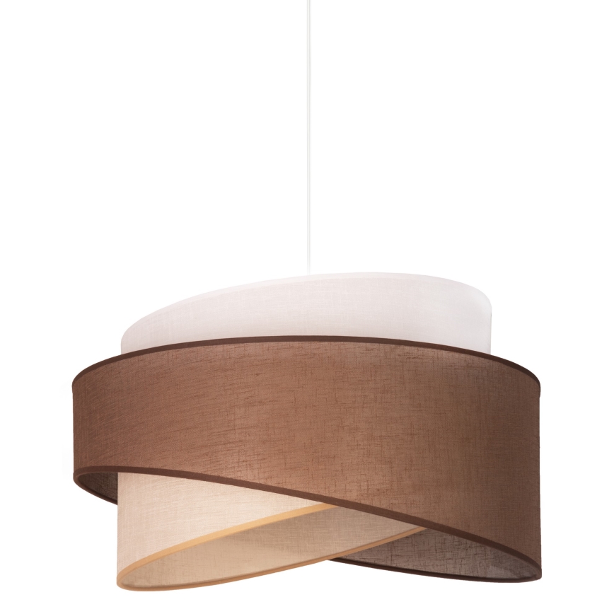 Duolla - Hängeleuchte BROOKLYN 1xE27/40W/230V d 50 cm braun/beige/weiß