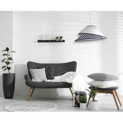 Duolla - Hängeleuchte COCO 1xE27/40W/230V d 50 cm weiß/schwarz