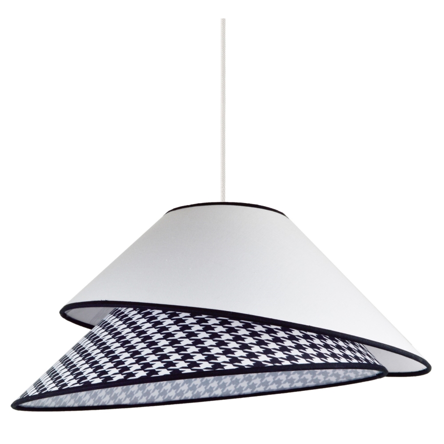 Duolla - Hängeleuchte COCO 1xE27/40W/230V d 50 cm weiß/schwarz