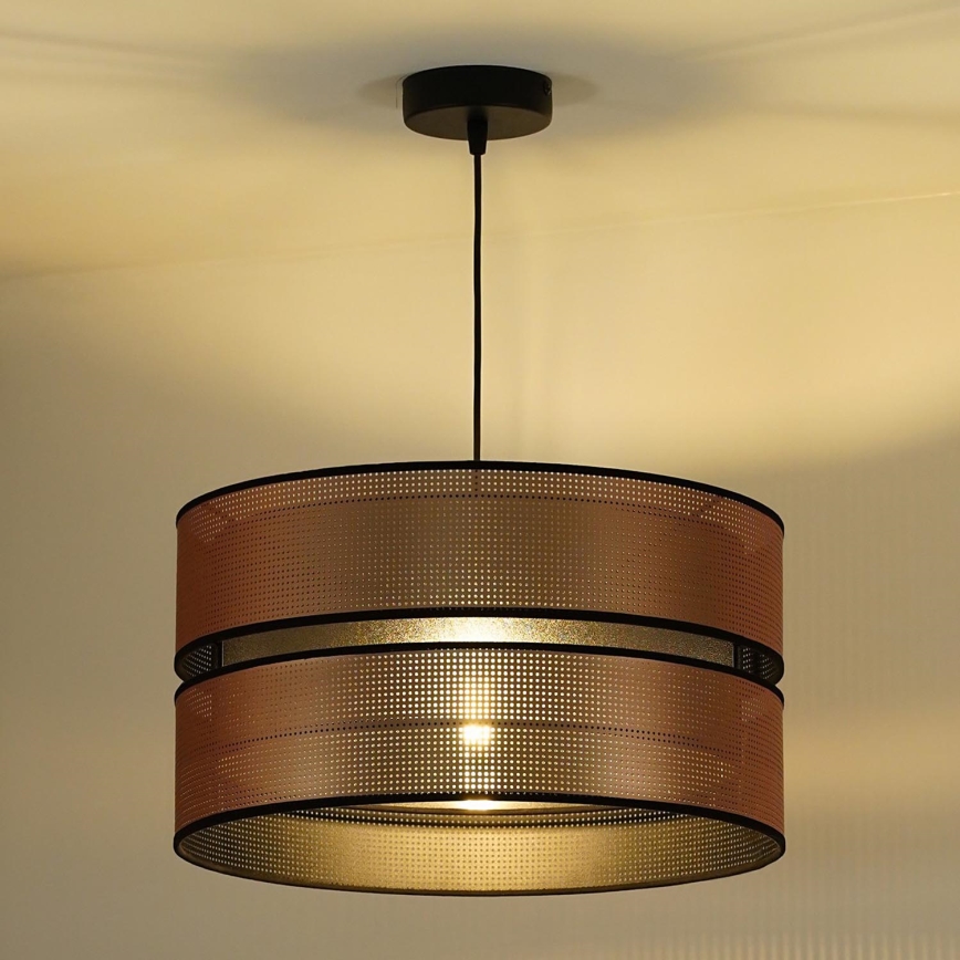 Duolla - Hängeleuchte COPPER SHINY 1xE27/15W/230V d 40 cm kupfern/schwarz
