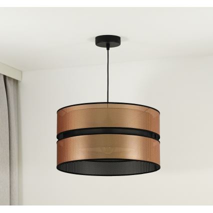 Duolla - Hängeleuchte COPPER SHINY 1xE27/15W/230V d 40 cm kupfern/schwarz