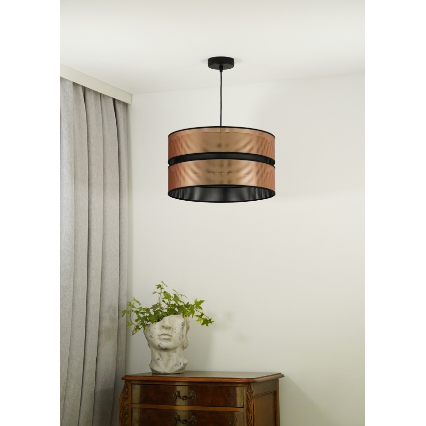 Duolla - Hängeleuchte COPPER SHINY 1xE27/15W/230V d 40 cm kupfern/schwarz