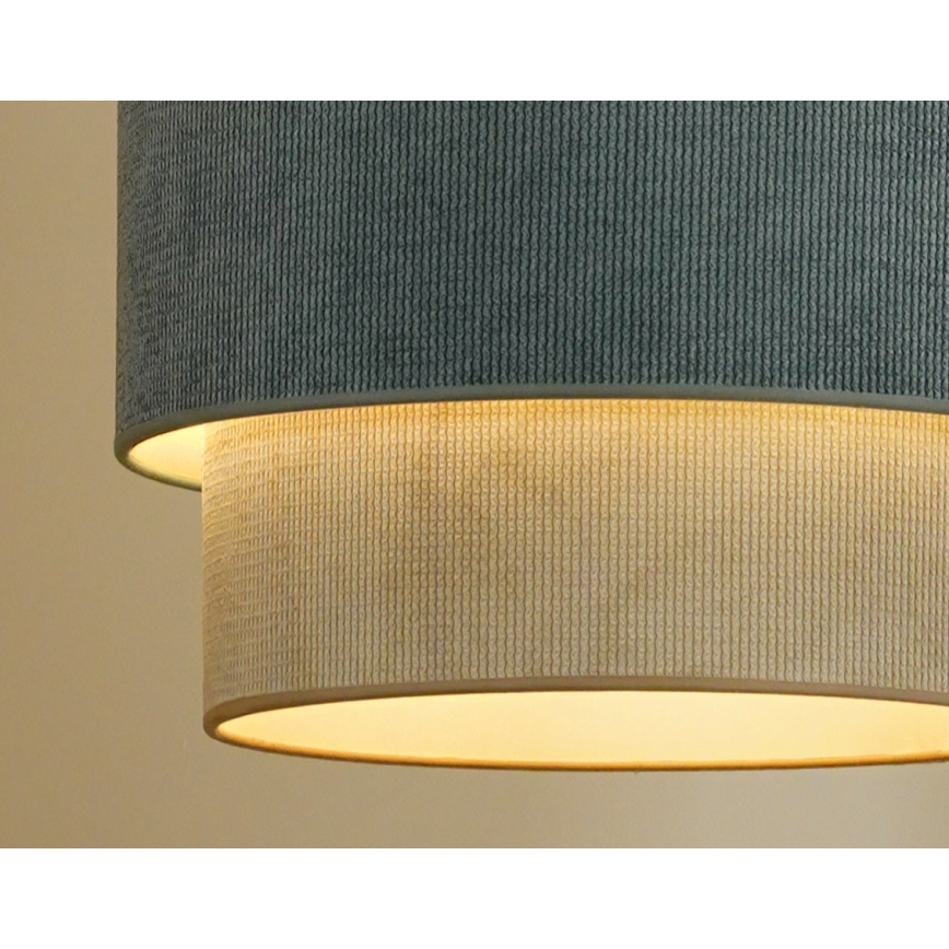 Duolla - Hängeleuchte CORDUROY 1xE27/15W/230V d 40 cm blau/beige