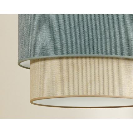 Duolla - Hängeleuchte CORDUROY 1xE27/15W/230V d 40 cm blau/beige