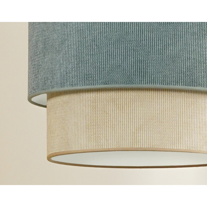 Duolla - Hängeleuchte CORDUROY 1xE27/15W/230V d 40 cm blau/beige