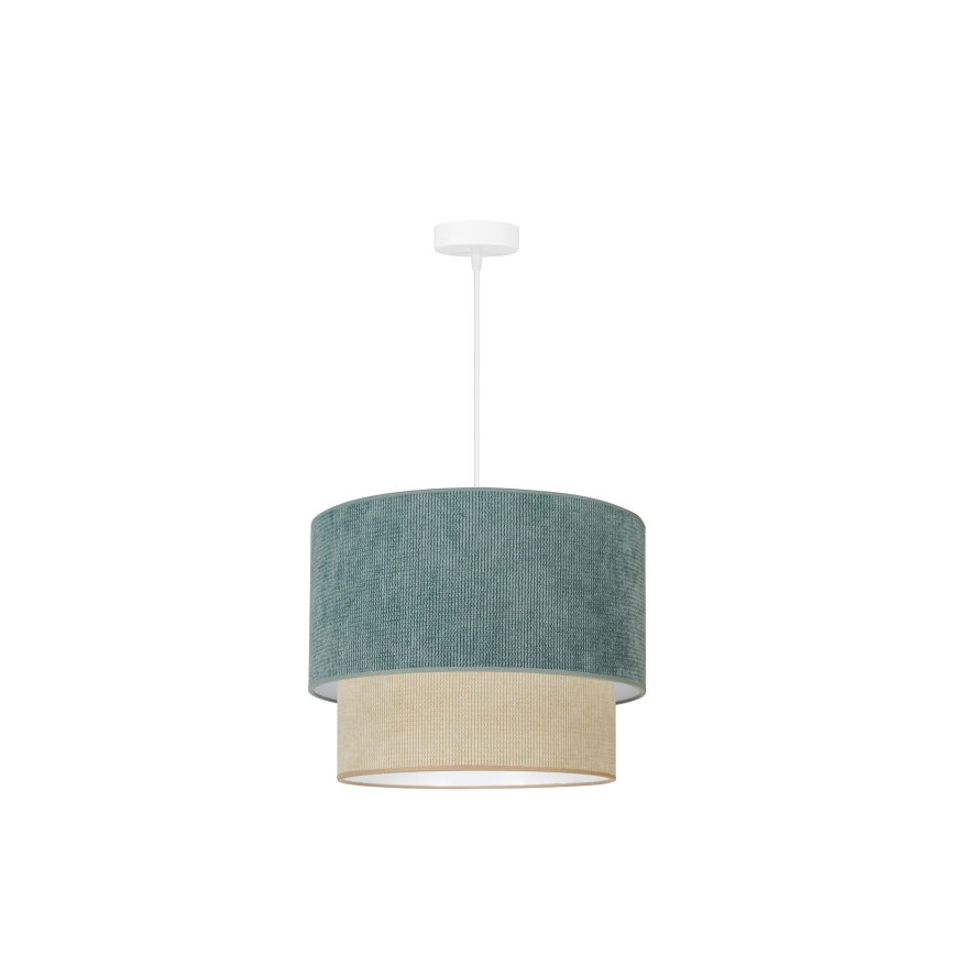 Duolla - Hängeleuchte CORDUROY 1xE27/15W/230V d 40 cm blau/beige