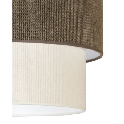 Duolla - Hängeleuchte CORDUROY 1xE27/15W/230V d 40 cm braun/cremefarben
