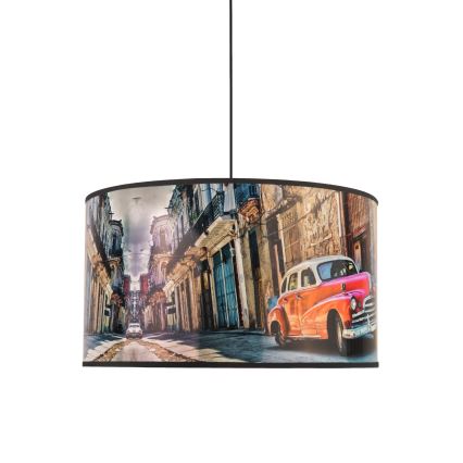 Duolla - Hängeleuchte CUBA ROT 1xE27/15W/230V d 35 cm