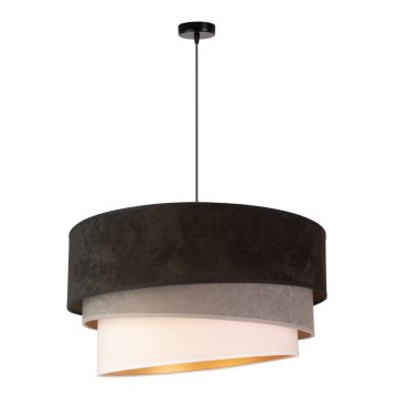 Duolla - Hängeleuchte DEVON 1xE27/40W/230V d 45 cm schwarz/grau/beige