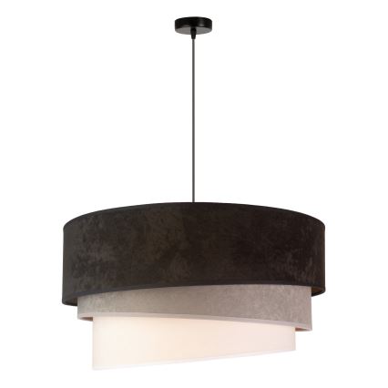 Duolla - Hängeleuchte DEVON 1xE27/40W/230V d 45 cm schwarz/grau/beige