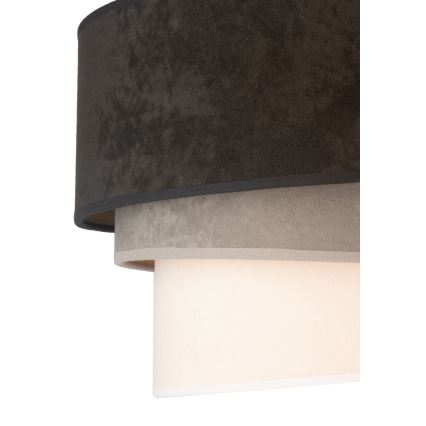 Duolla - Hängeleuchte DEVON 1xE27/40W/230V d 45 cm schwarz/grau/beige