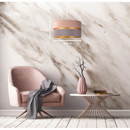 Duolla - Hängeleuchte DUO 1xE27/15W/230V d 40 cm beige und grau