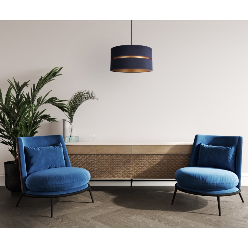 Duolla - Hängeleuchte DUO 1xE27/15W/230V d 40 cm blau/golden