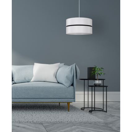 Duolla - Hängeleuchte DUO 1xE27/15W/230V d 40 cm weiß/schwarz