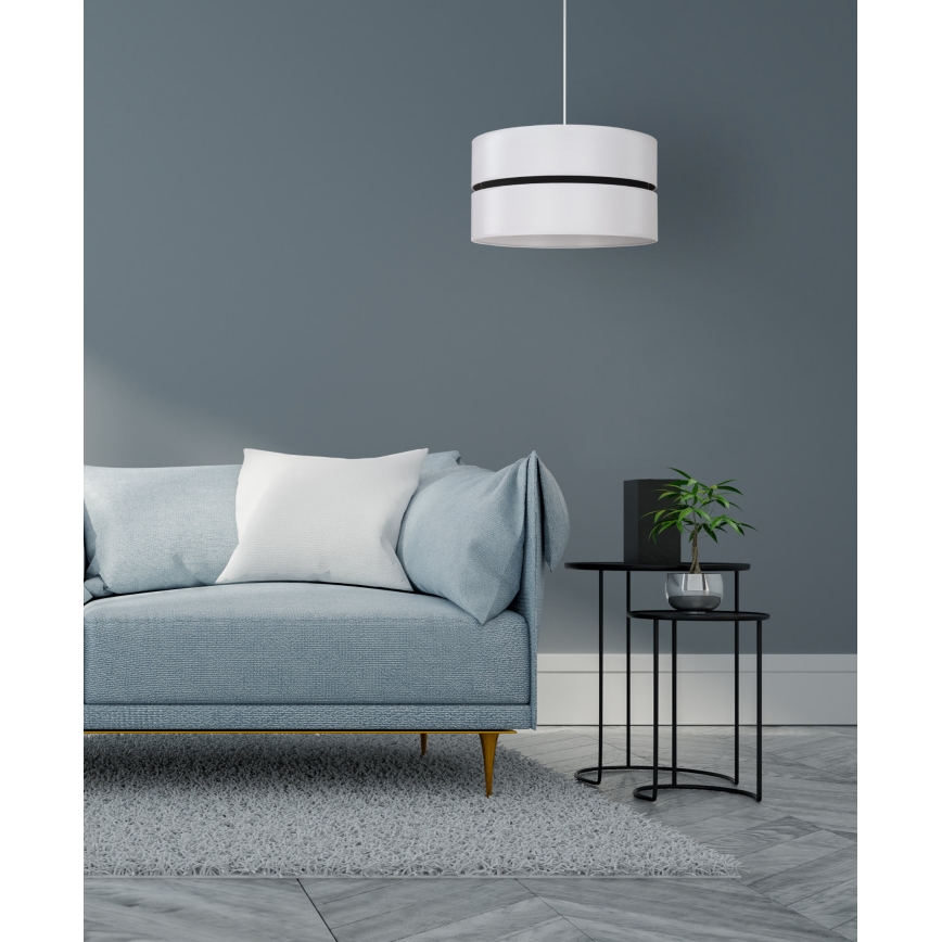 Duolla - Hängeleuchte DUO 1xE27/15W/230V d 40 cm weiß/schwarz