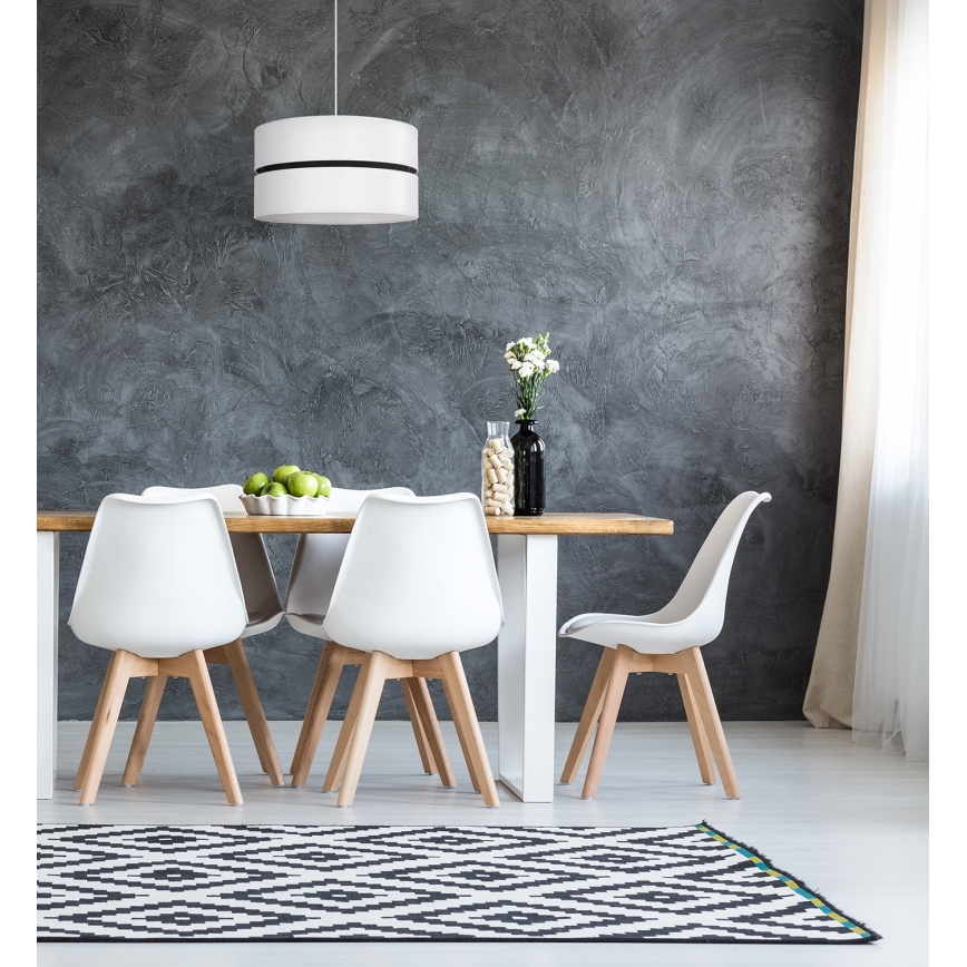 Duolla - Hängeleuchte DUO 1xE27/15W/230V d 40 cm weiß/schwarz