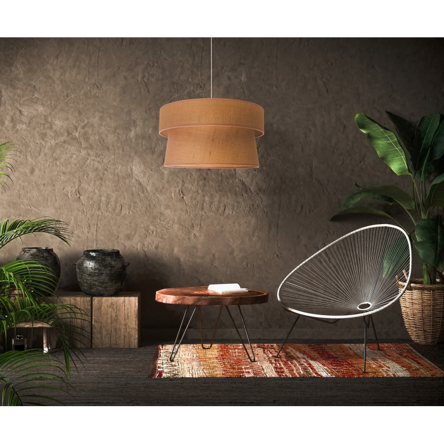 Duolla - Hängeleuchte ETNIC 1xE27/40W/230V d 45 cm beige