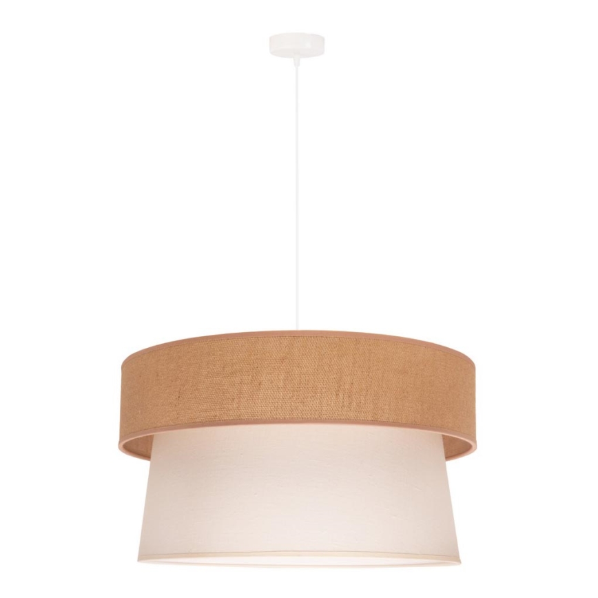 Duolla - Hängeleuchte ETNIC 1xE27/40W/230V d 45 cm cremefarben/beige