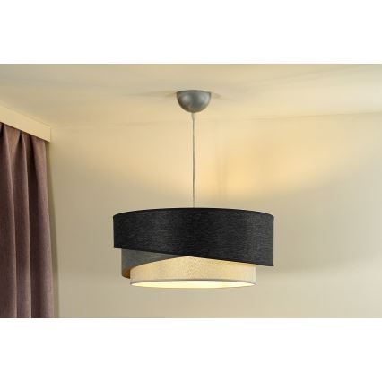 Duolla - Hängeleuchte KOBO 1xE27/15W/230V d 45 cm anthrazit/grau/weiß