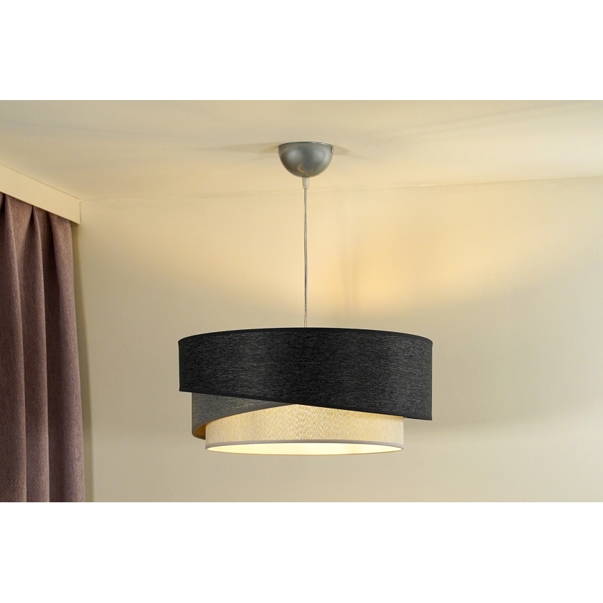 Duolla - Hängeleuchte KOBO 1xE27/15W/230V d 45 cm anthrazit/grau/weiß