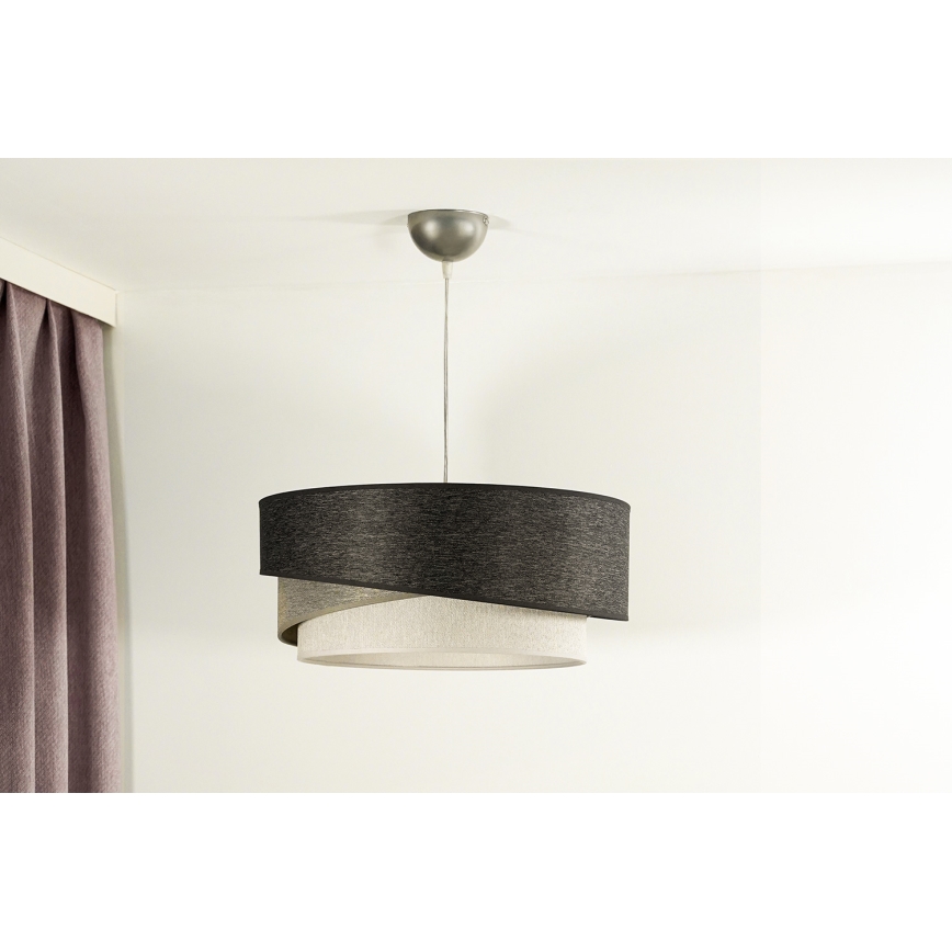 Duolla - Hängeleuchte KOBO 1xE27/15W/230V d 45 cm anthrazit/grau/weiß