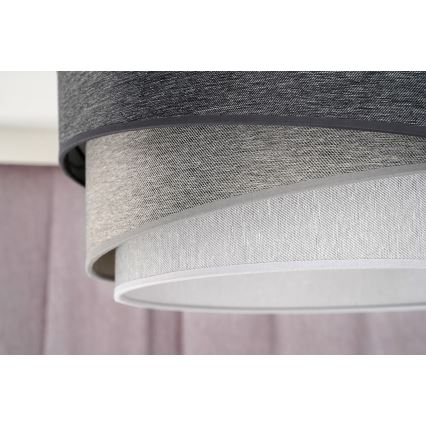 Duolla - Hängeleuchte KOBO 1xE27/15W/230V d 45 cm anthrazit/grau/weiß