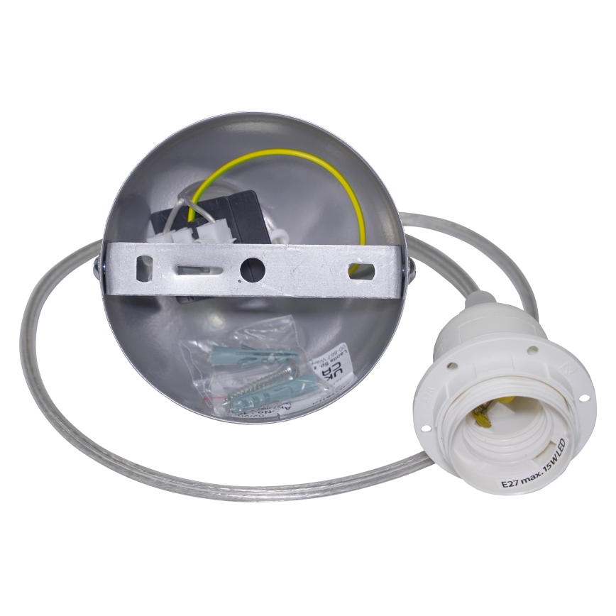 Duolla - Hängeleuchte KOBO 1xE27/15W/230V d 45 cm anthrazit/grau/weiß