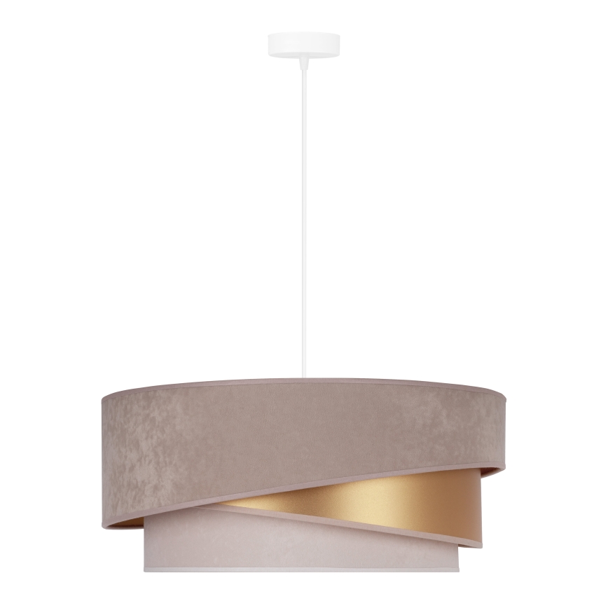 Duolla - Hängeleuchte KOBO 1xE27/15W/230V d 45 cm beige/golden/cremefarben
