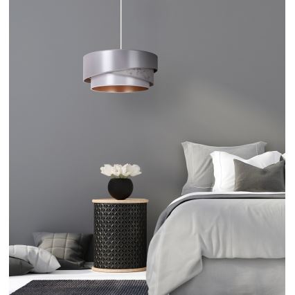 Duolla - Hängeleuchte KOBO 1xE27/15W/230V d 45 cm silbern/golden