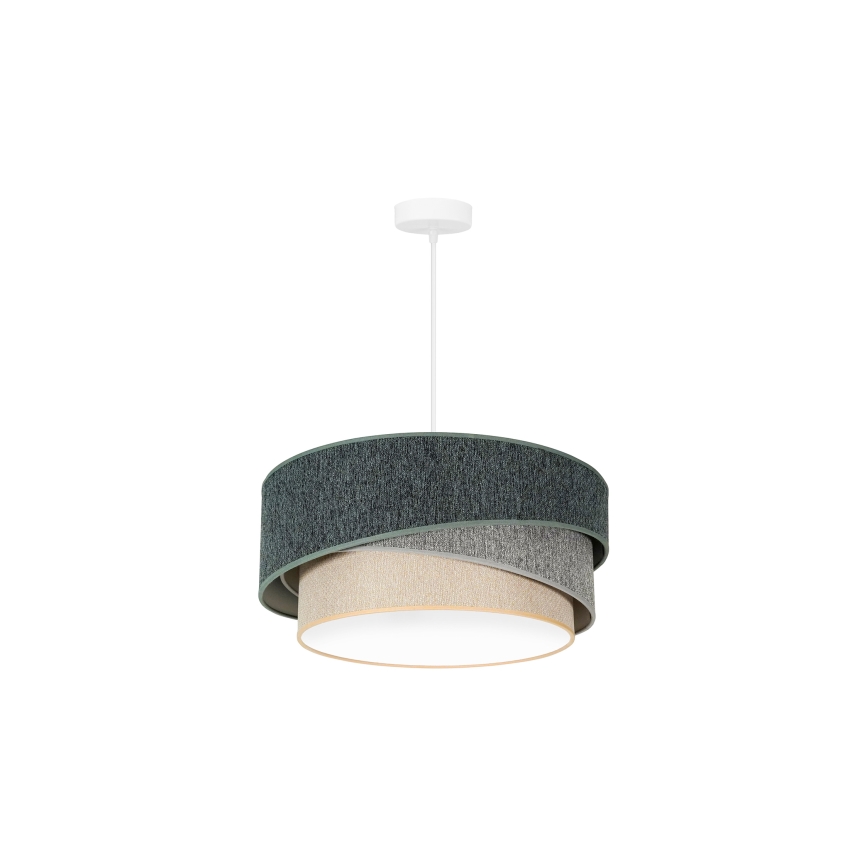 Duolla - Hängeleuchte KOBO ECO RECYCLING 1xE27/15W/230V d 45 cm grün/grau/cremefarben