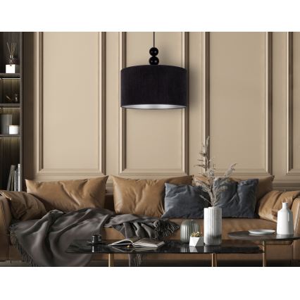 Duolla - Hängeleuchte LYON 1xE27/15W/230V d 40 cm schwarz