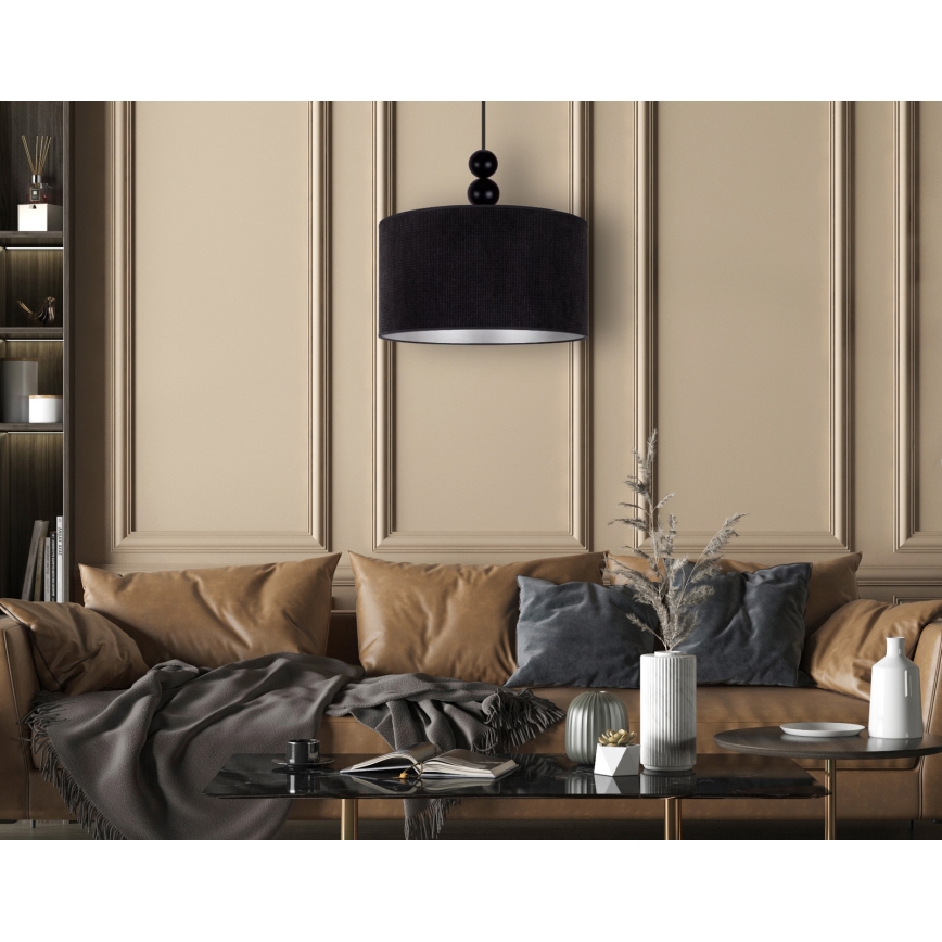 Duolla - Hängeleuchte LYON 1xE27/15W/230V d 40 cm schwarz