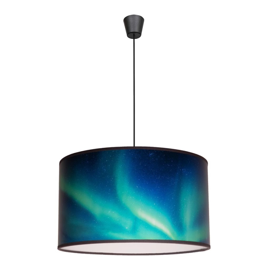 Duolla - Hängeleuchte PRINT M 1xE27/40W/230V d 35 cm türkisfarben