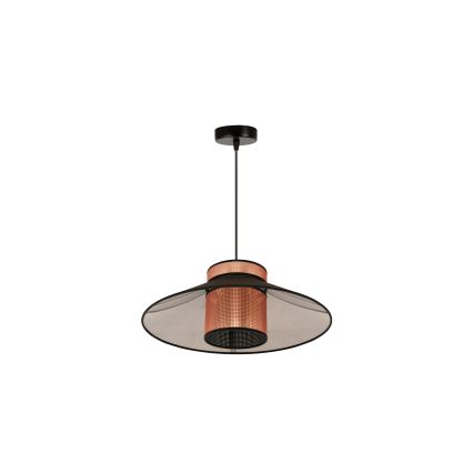 Duolla - Hängeleuchte RIO SHINY 1xE27/15W/230V d 45 cm schwarz/kupfern
