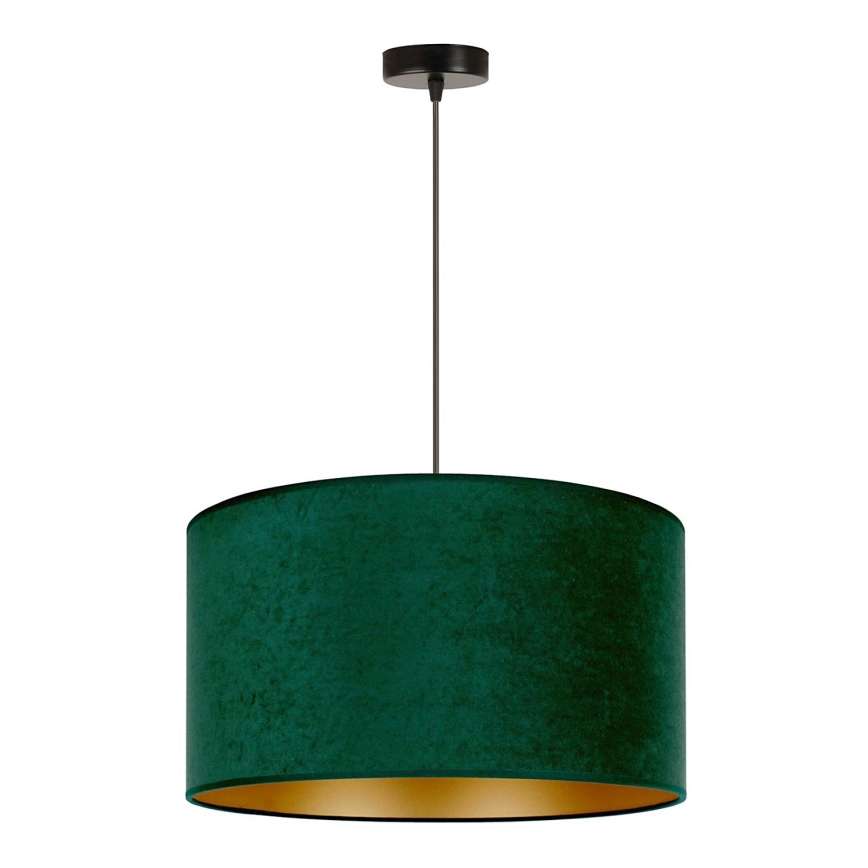 Duolla - Hängeleuchte ROLLER 1xE27/15W/230V d 40 cm dunkelgrün/golden