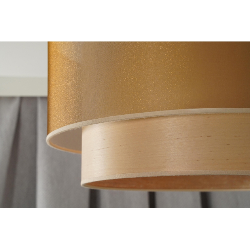 Duolla - Hängeleuchte WOOD BOHO 1xE27/15W/230V d 45 cm kupfern/beige