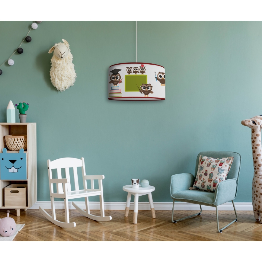 Duolla - Kinder-Hängeleuchte OWLS MULTI 1xE27/15W/230V d 35 cm