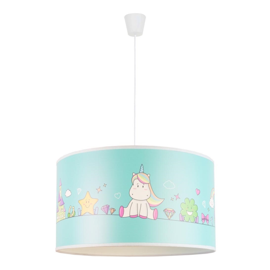 Duolla - Kinder-Hängeleuchte UNICORN 1xE27/15W/230V d 35 cm