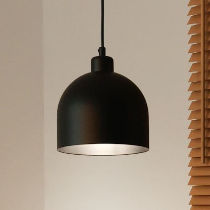 Duolla - Lampada a sospensione con cavo IRONLINE 1xE27/15W/230V Ø 17 cm nero