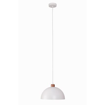 Duolla - Lampada a sospensione con cavo IRONLINE 1xE27/15W/230V Ø 27 cm bianco/rame