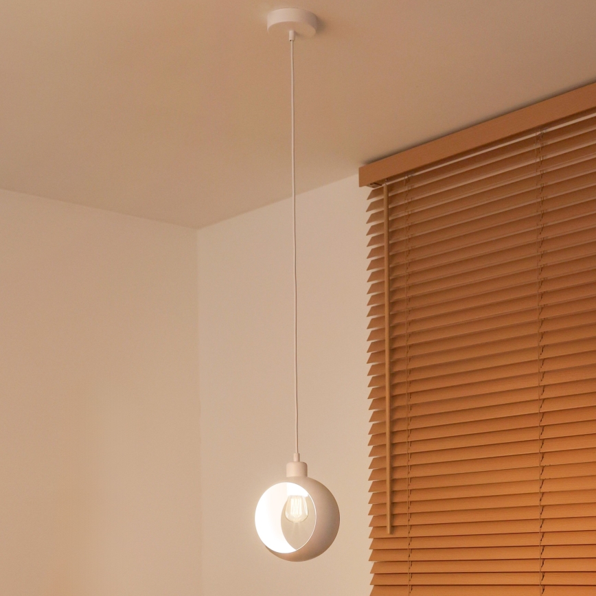 Duolla - Lampada a sospensione su cavo IRONLINE 1xE27/15W/230V bianco