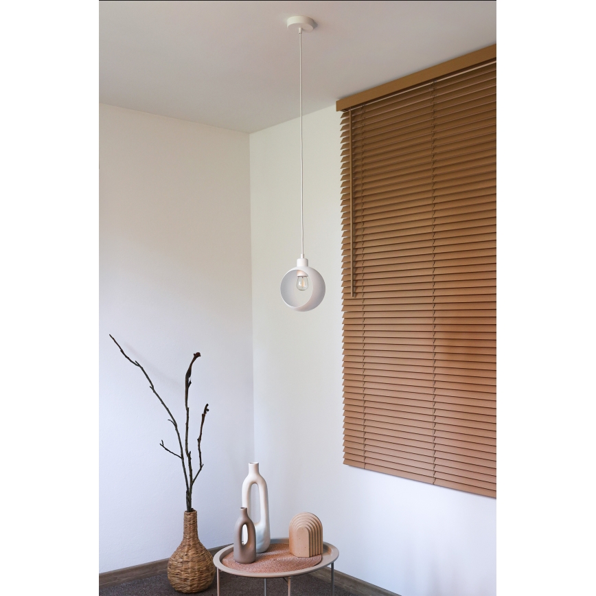 Duolla - Lampada a sospensione su cavo IRONLINE 1xE27/15W/230V bianco