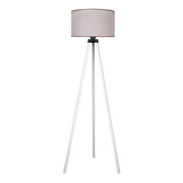 Duolla - Lampada con piedistallo 1xE27/60W/230V diametro 44 cm beige/bianco