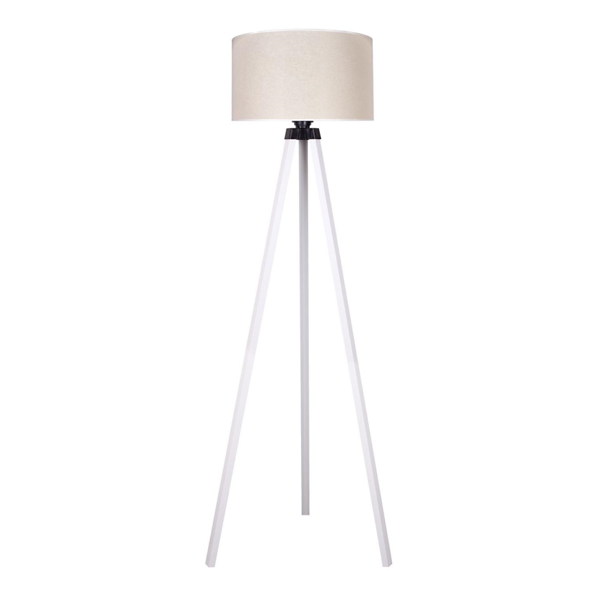 Duolla - Lampada con piedistallo 1xE27/60W/230V diametro 44 cm color crema/bianco