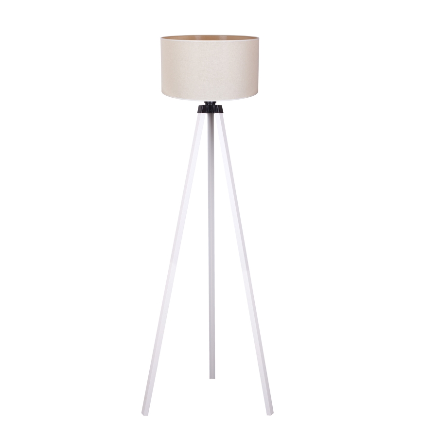 Duolla - Lampada con piedistallo 1xE27/60W/230V diametro 44 cm color crema/bianco