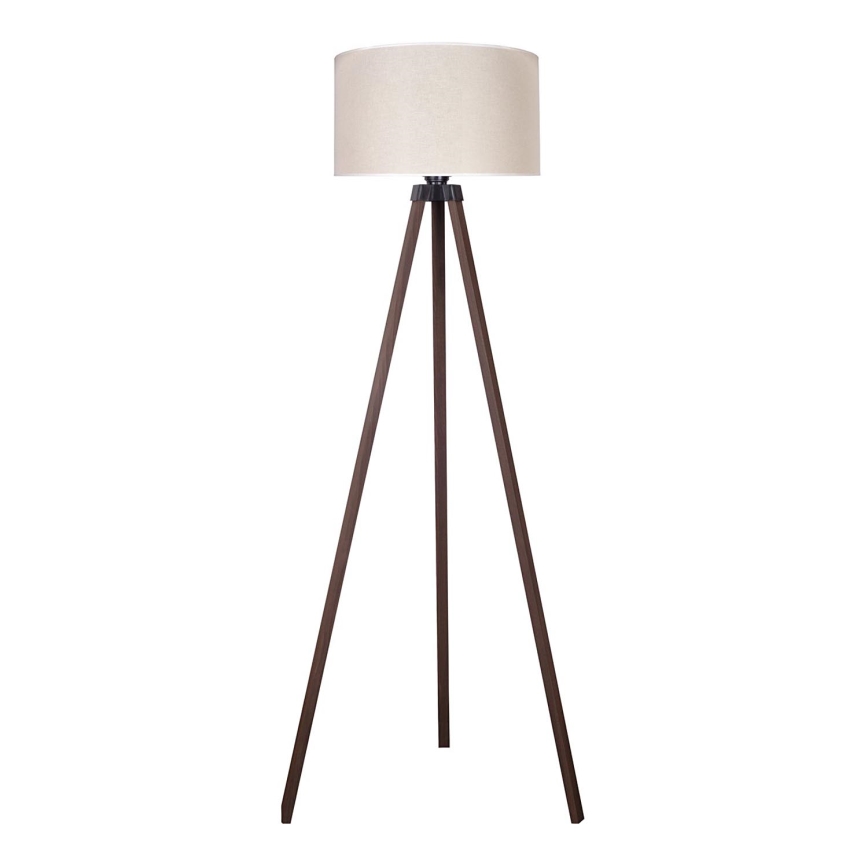 Duolla - Lampada con piedistallo 1xE27/60W/230V diametro 44 cm color crema/marrone