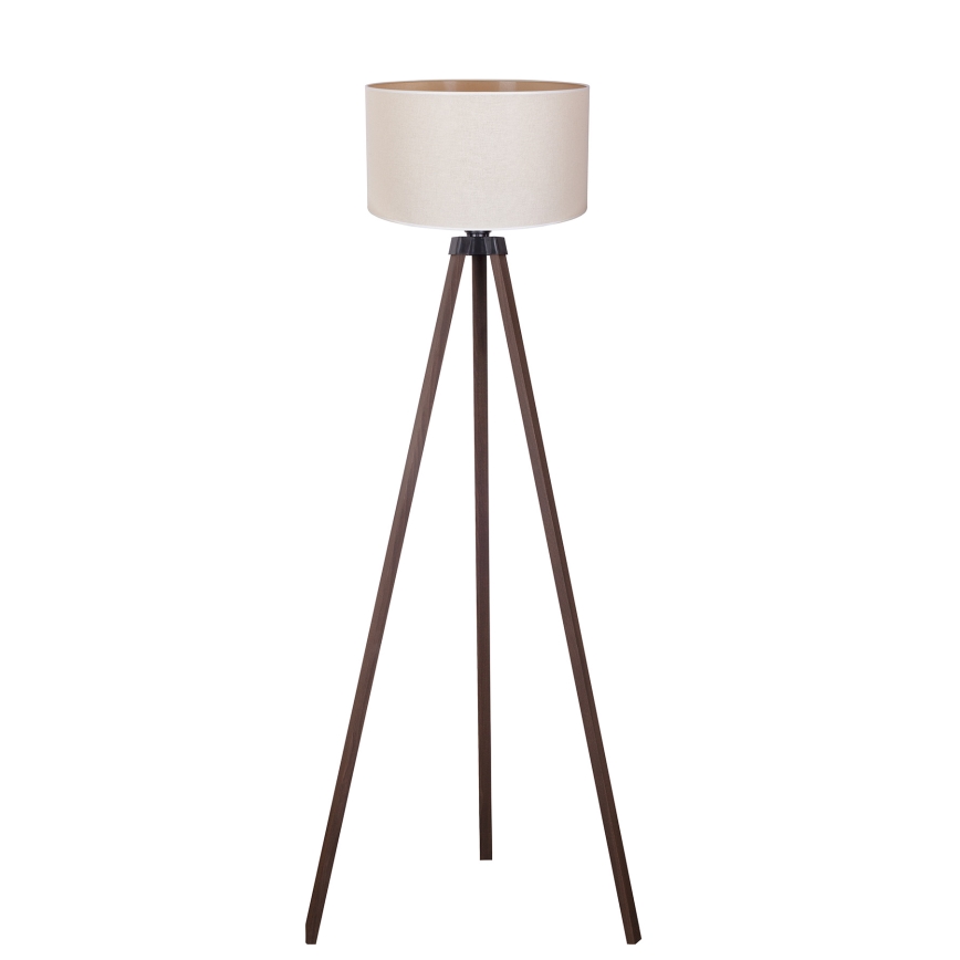Duolla - Lampada con piedistallo 1xE27/60W/230V diametro 44 cm color crema/marrone